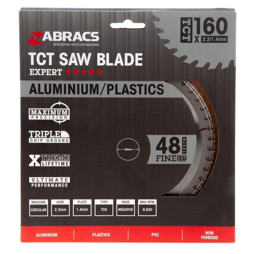 TCTA16048 TCT Circular Saw Blade for Aluminium 160 x 20mm x 48T