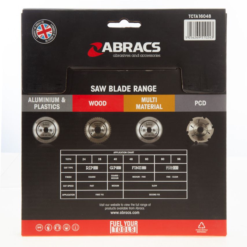 TCTA16048 TCT Circular Saw Blade for Aluminium 160 x 20mm x 48T