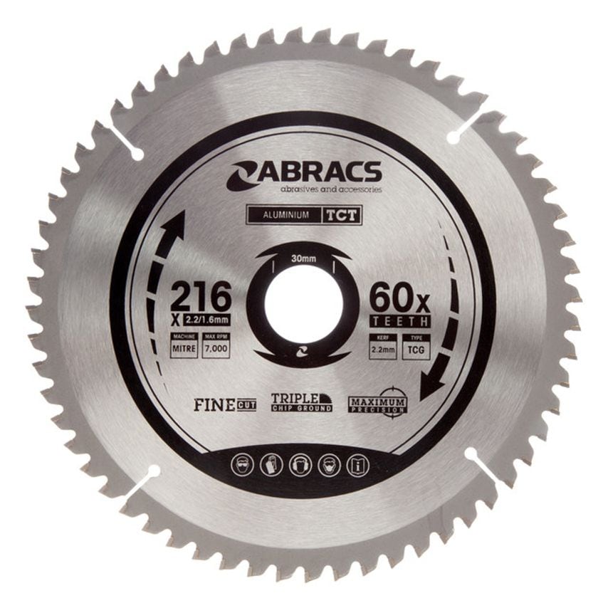 TCTA21660 TCT Circular Saw Blade for Aluminium 216 x 30mm x 60T