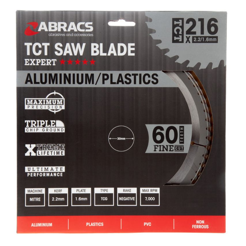TCTA21660 TCT Circular Saw Blade for Aluminium 216 x 30mm x 60T