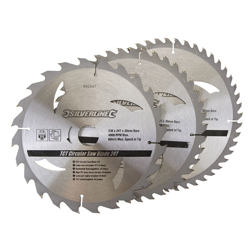 TCT Circular Saw Blades (Pack of 3) 230 x 30mm