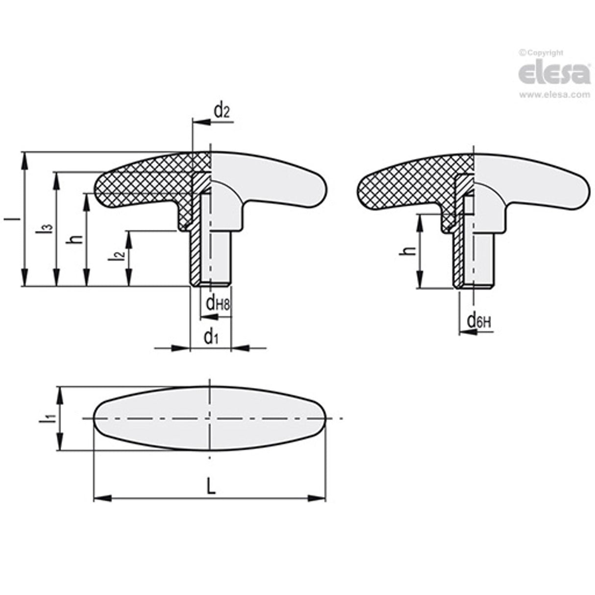 T-Handle-L.152/95 A-M10