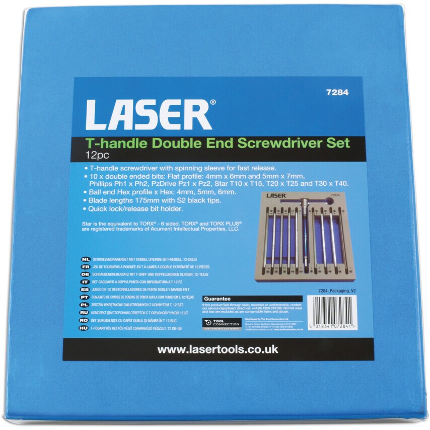T-Handle Double End Screwdriver Set 12PC
