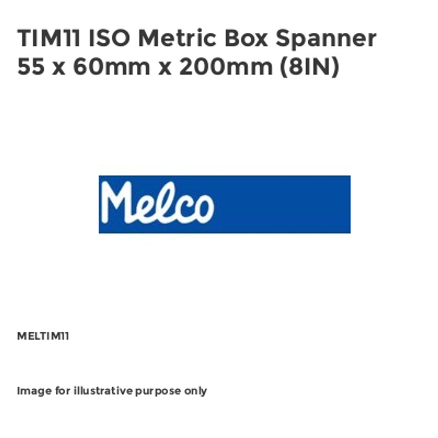 TIM11 ISO Metric Box Spanner 55 x 60mm x 200mm (8IN)