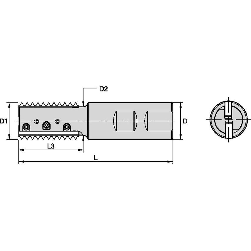 TM41D36L65Z4 TM41 Weldon Metric D=36 Z=4