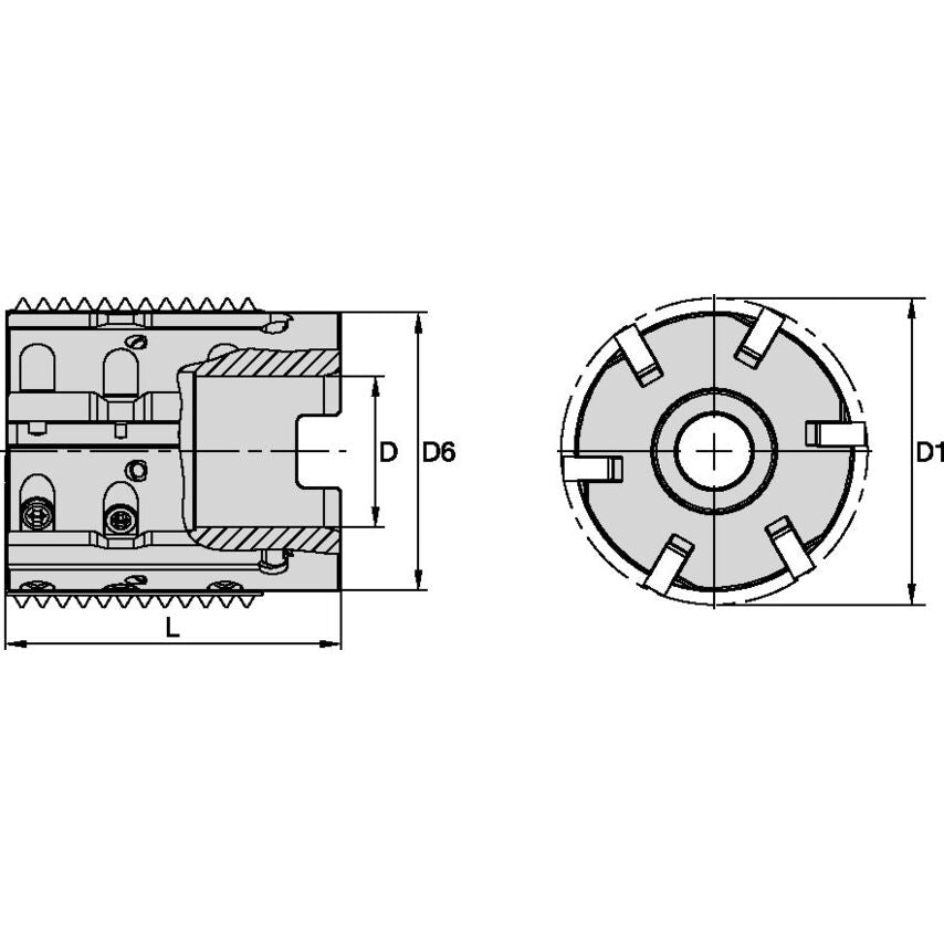 TMS40D193L197Z7 TMS40 Shell Mill Inch D=193 Z=