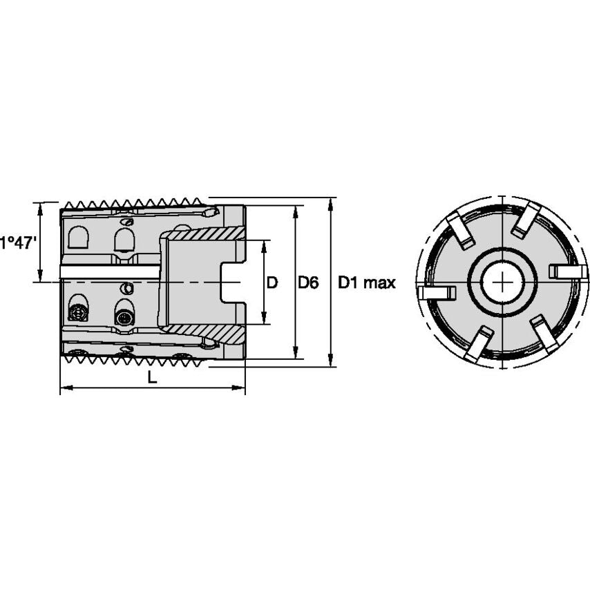 TMST40D193L197Z7 TMST40 Shell Mill Conical Inch