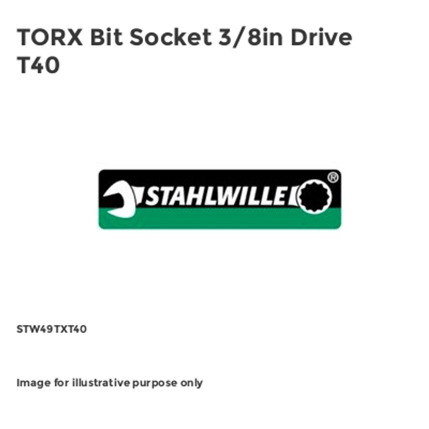 TORX Bit Socket 3/8in Drive T40 STW49TXT40