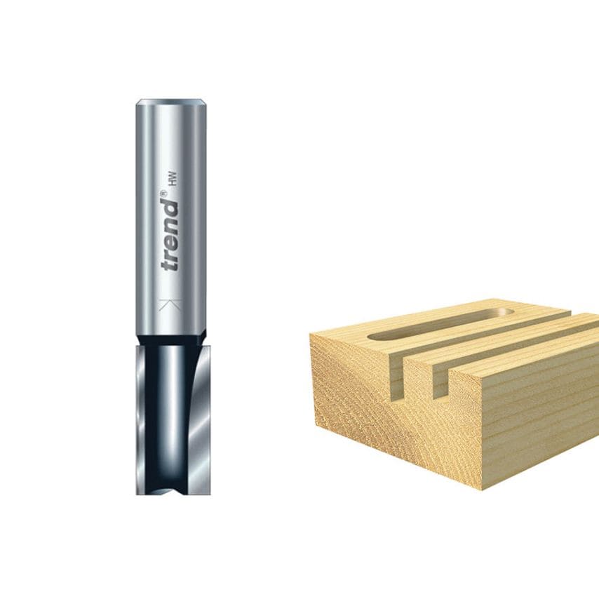 TR12 x 1/4 TCT Two Flute Cutter Long Shank 12 x 19mm TRETR1214TC