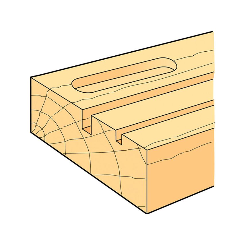 TR12 x 1/4 TCT Two Flute Cutter Long Shank 12 x 19mm TRETR1214TC