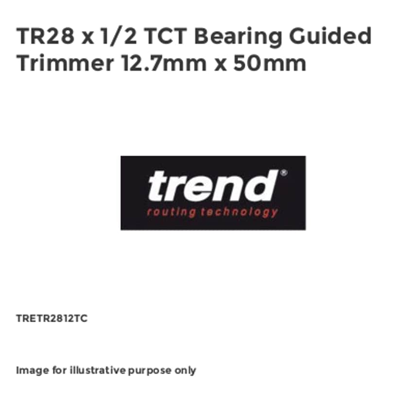 TR28 x 1/2 TCT Bearing Guided Trimmer 12.7mm x 50mm