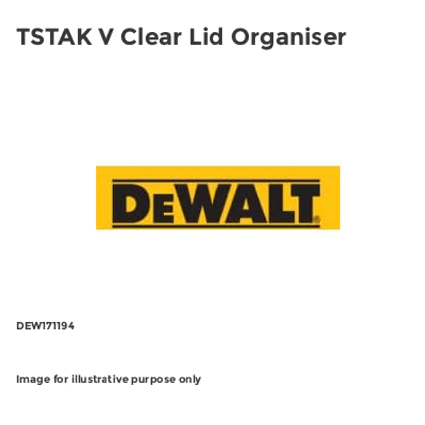 TSTAK V Clear Lid Organiser DEW171194
