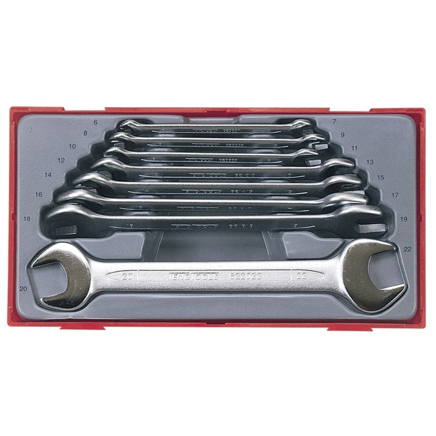 TT6208 Metric Open End Spanner Set, 8 Piece TENTT6208