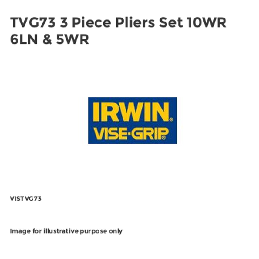 TVG73 3 Piece Pliers Set 10WR 6LN & 5WR VISTVG73