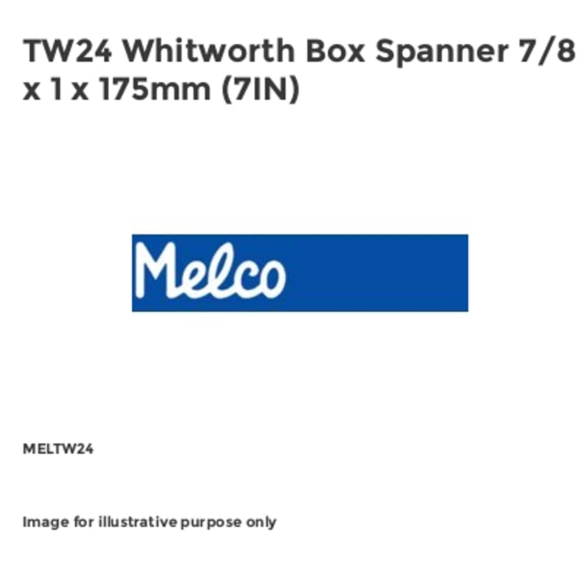 TW24 Whitworth Box Spanner 7/8 x 1 x 175mm (7IN)