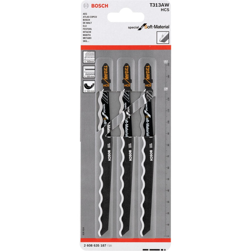 T 313 AW Special for Soft Material Jigsaw Blades - PQ-3