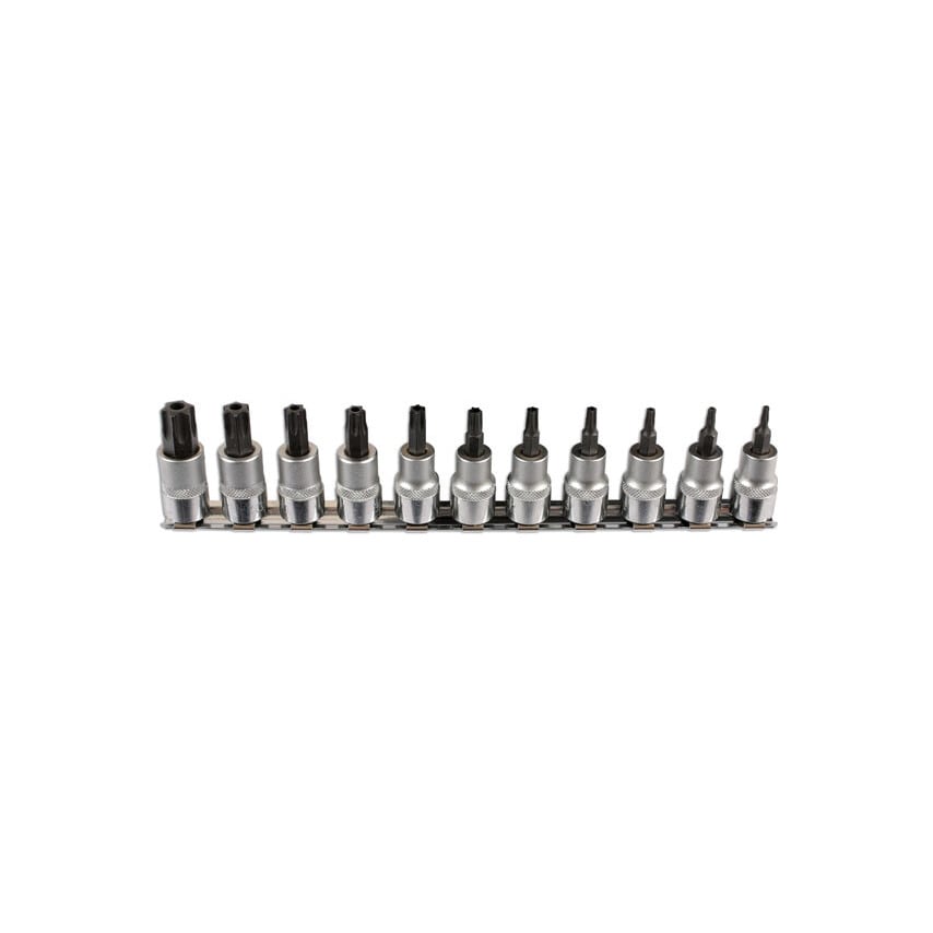 Tamperproof Star Socket Bit Set 3/8"D 11 Piece