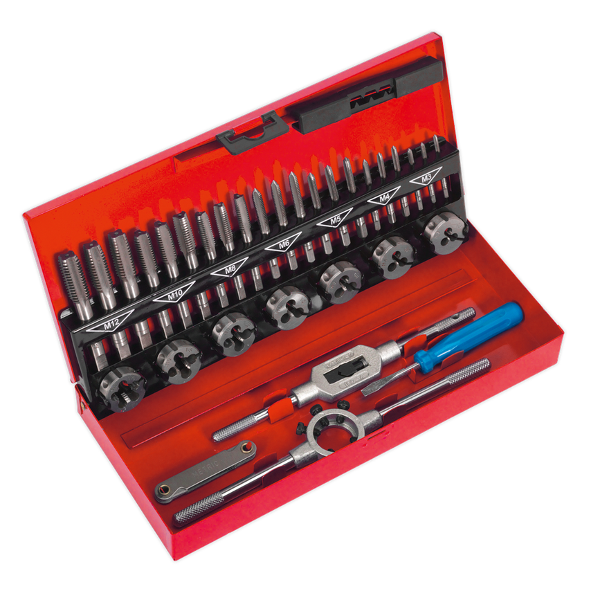 Tap & Die Set 32 Piece Split Dies - Metric
