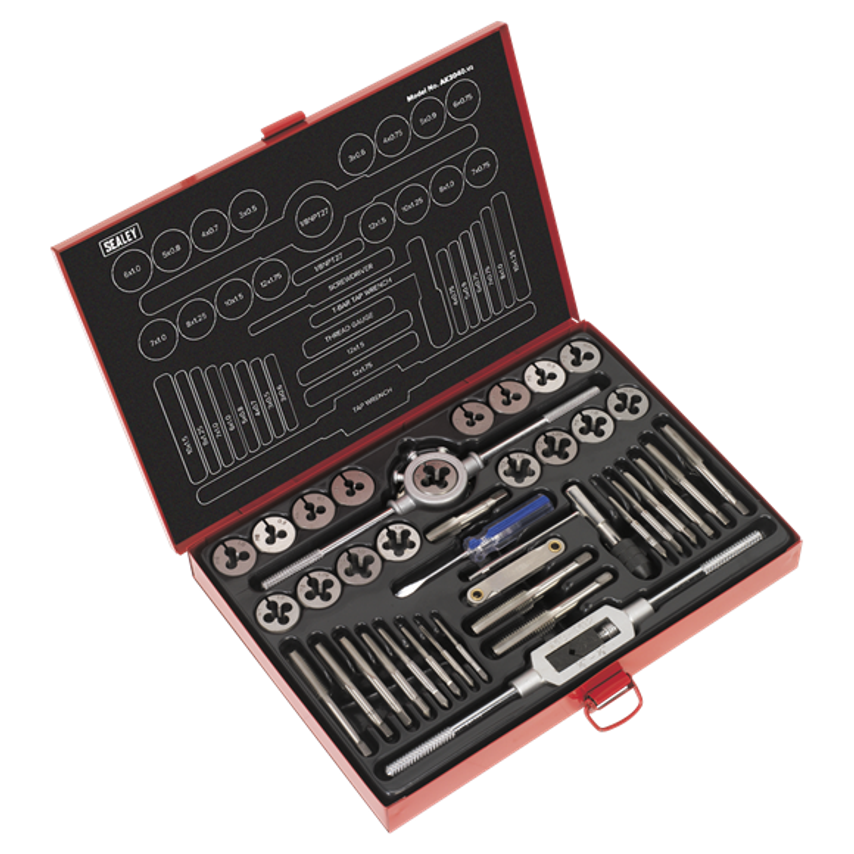 Tap & Die Set 40 Piece Split Dies Metric