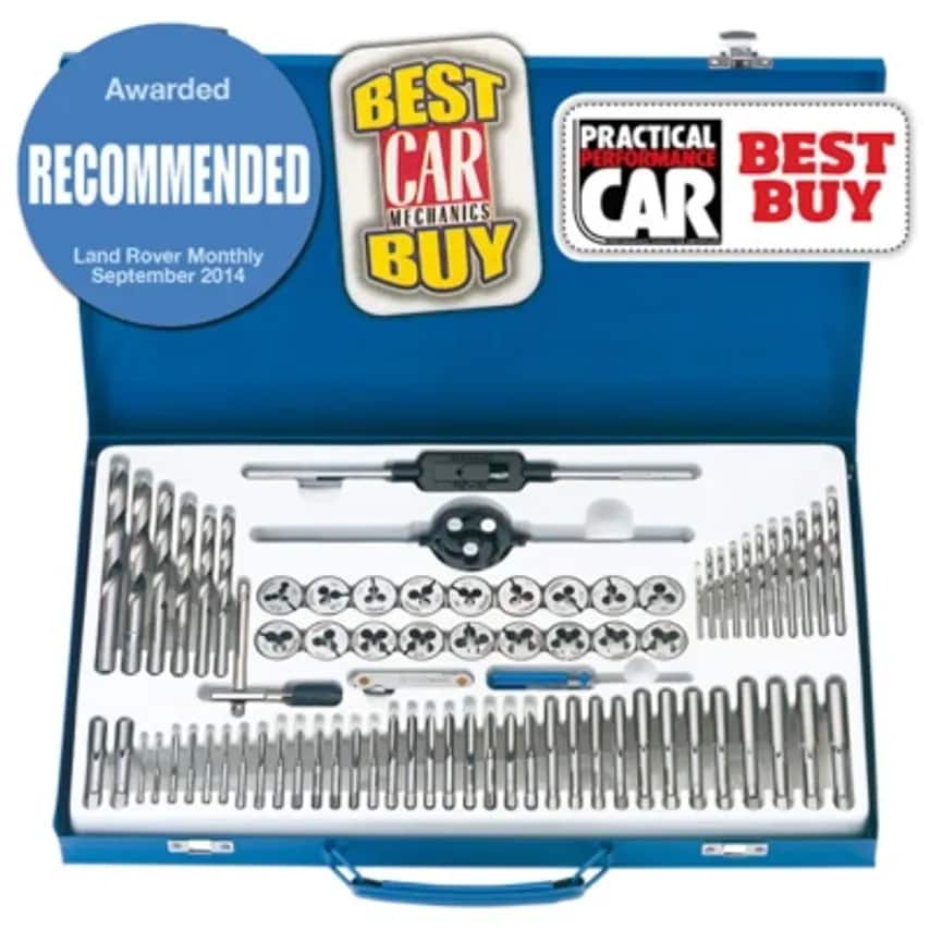 Tap and die Set 52 Piecee Wrench + Die Holder and Twist Drills + SC - 79205