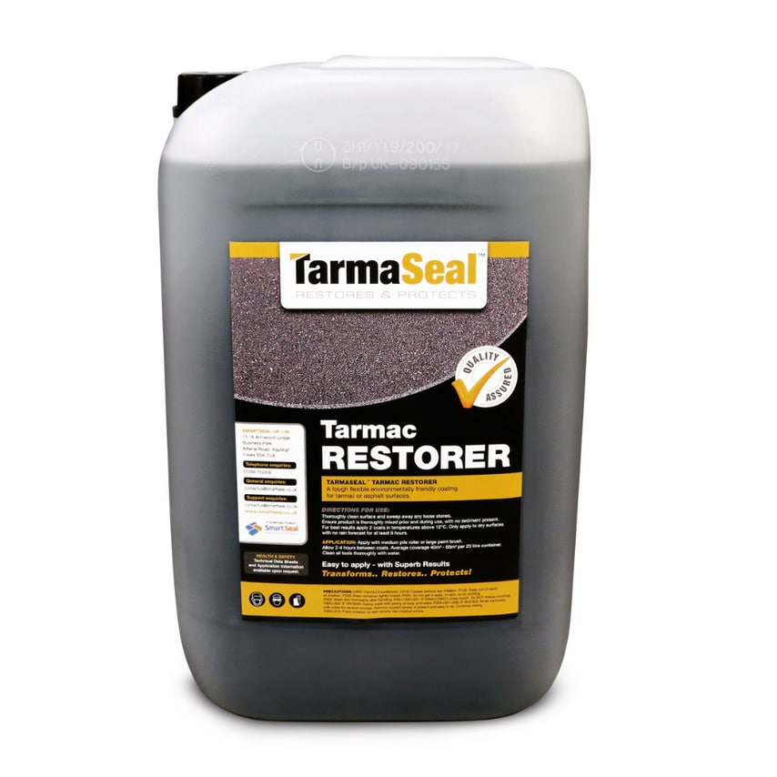 Tarmac Restorer sealer replaces lost resin and colour Black 20 Liter