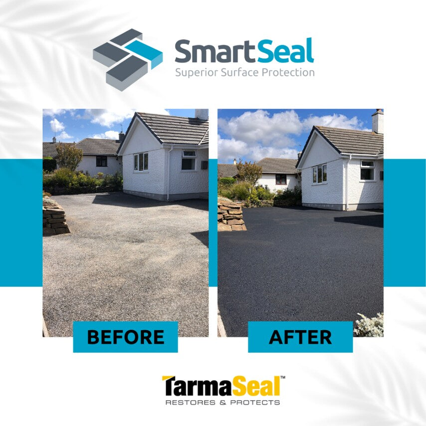 Tarmac Restorer sealer replaces lost resin and colour Black 20 Liter