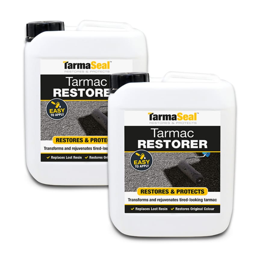 Tarmac Restorer sealer replaces lost resin and colour Black 5 Liter Pack of 2