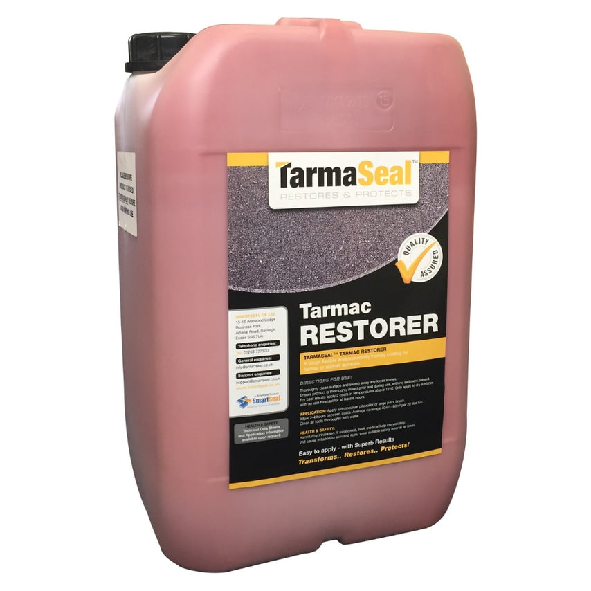 Tarmac Restorer sealer replaces lost resin and colour Red 20 Liter