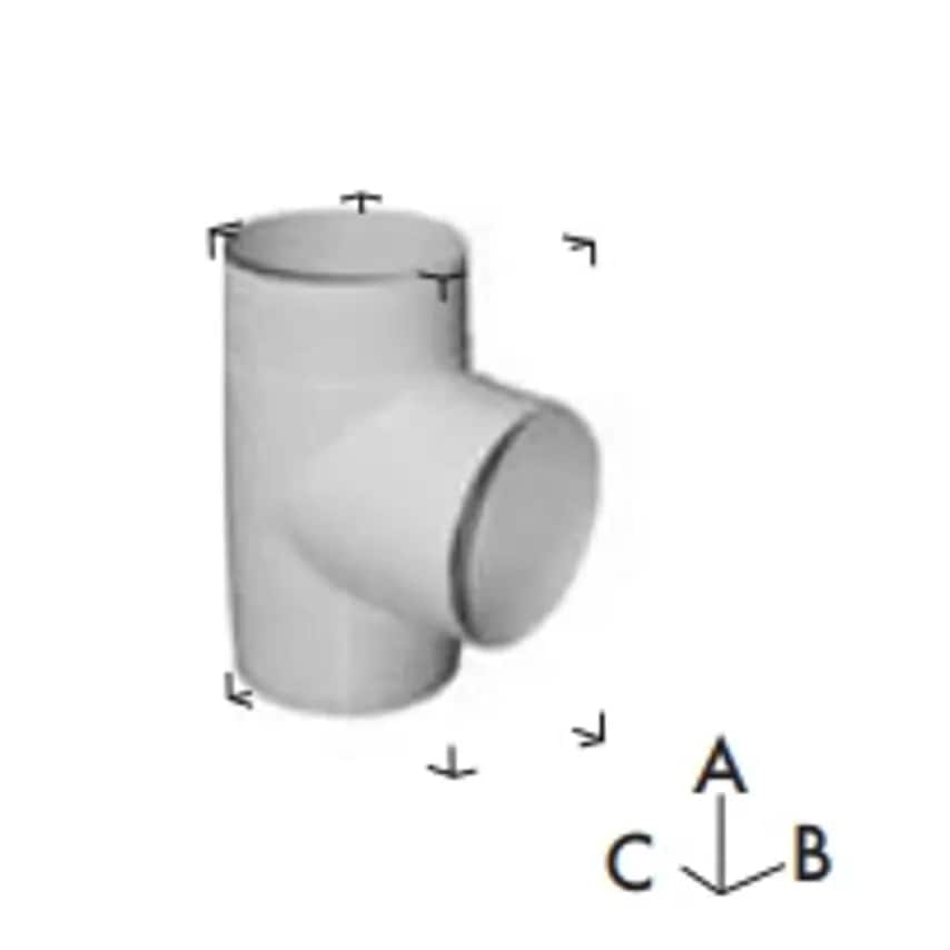 Tee Equal Insulated 100mm Polypropylene