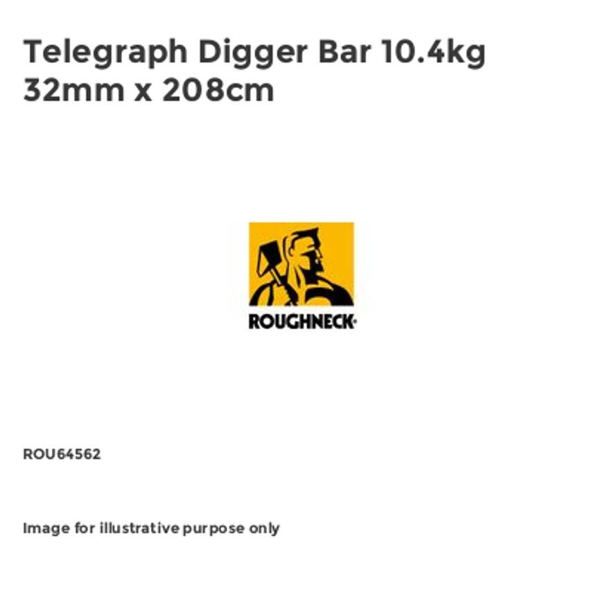 Telegraph Digger Bar 10.4kg 32mm x 208cm
