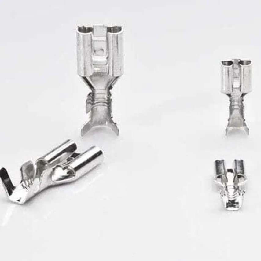 Terminal Push on Uninsulated Pack 50 24A 4-6mm2 Tin Plated Bra - CPO3-6.3