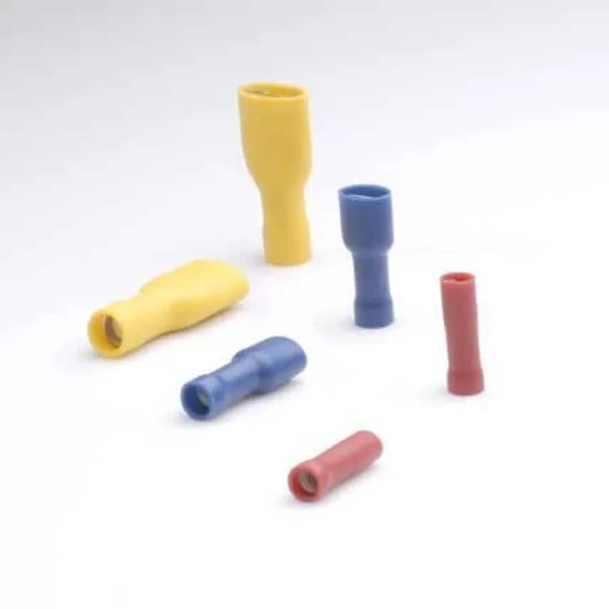 Terminal Push-on Female Fully Insul Pack 100 0.5-1.5mm2 Red - CIFPO1-4.8F x