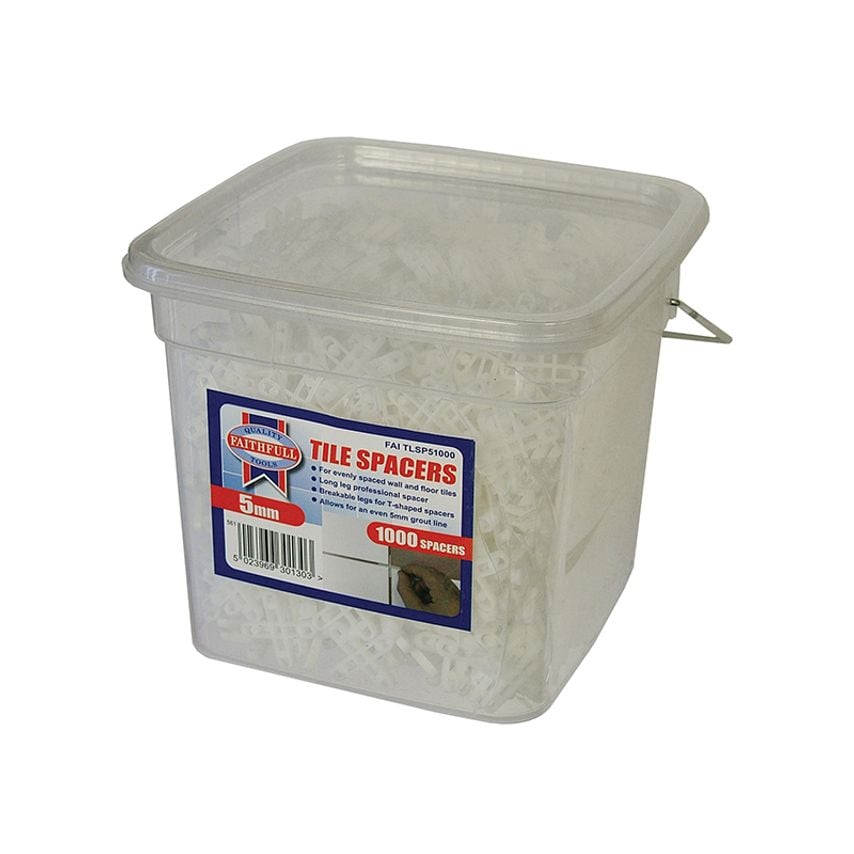 Tile Spacer Long Leg 5mm (Tub 1000)