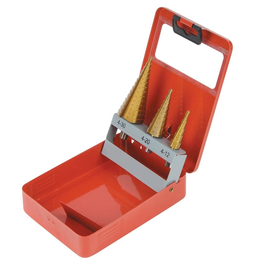 Titanium-Coated HSS Step Drill Set 3 Piece 282620