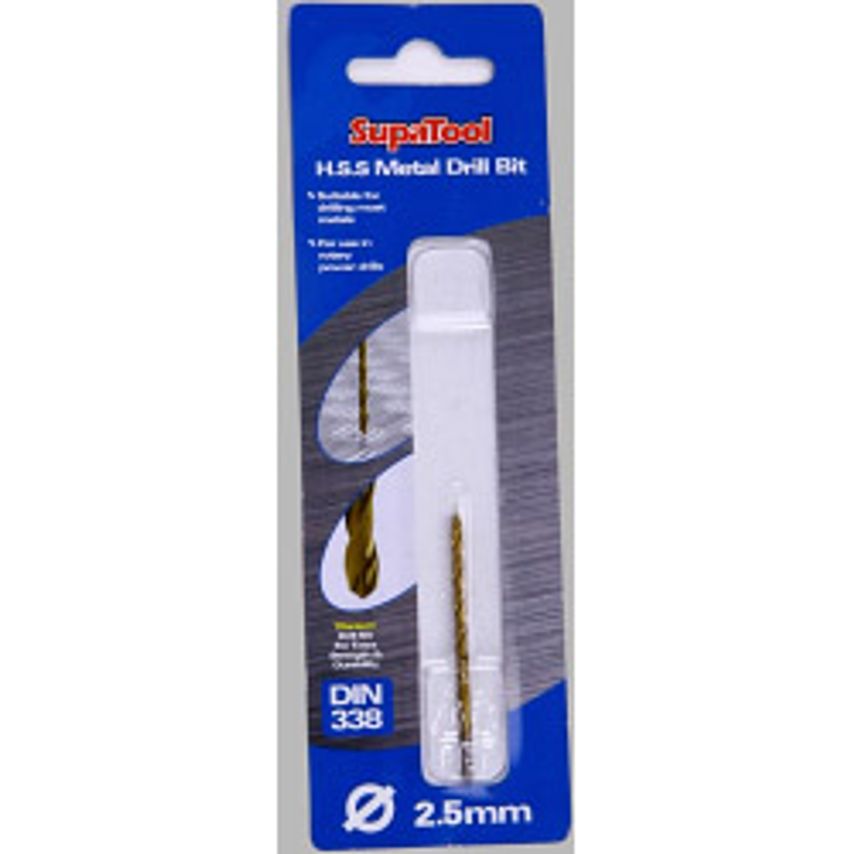Titanium Coated HSS Drill Bits 2.5x57mm