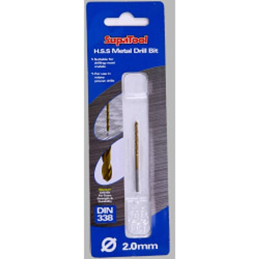 Titanium Coated HSS Drill Bits 2x49mm