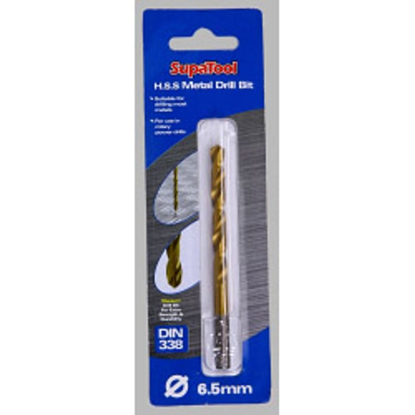 Titanium Coated HSS Drill Bits 6.5x101mm
