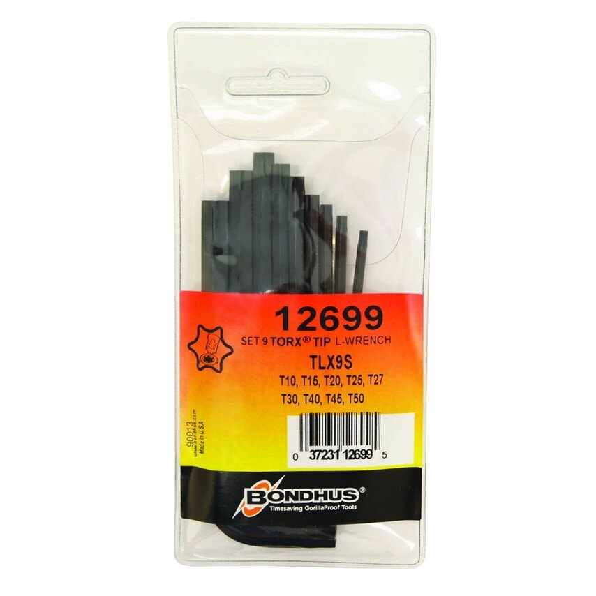 Tlx9s Prohold, 9pc Torx Key Set T10-T50, 12699