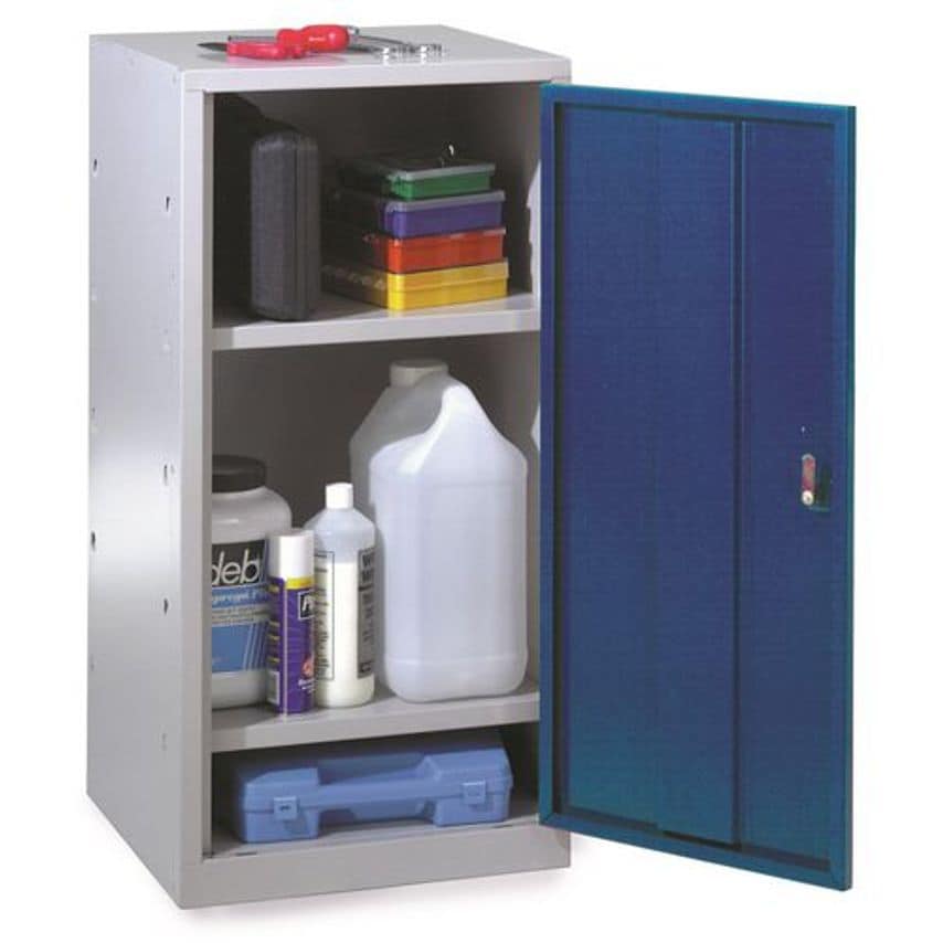 Tool Cupboards, Single Blue Door and 2 Shelves