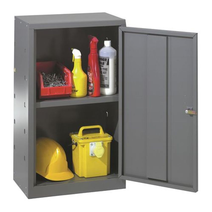 Tool Cupboards, Single Dark Grey Door, Body and 1 Shelf