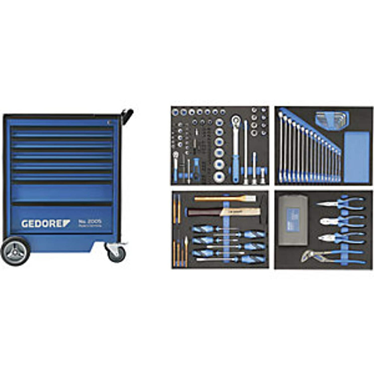 Tool Trolley 2005 7 Drawers with 147 Piece Tool Kit HxWxD 1020 x 865 x 605mm