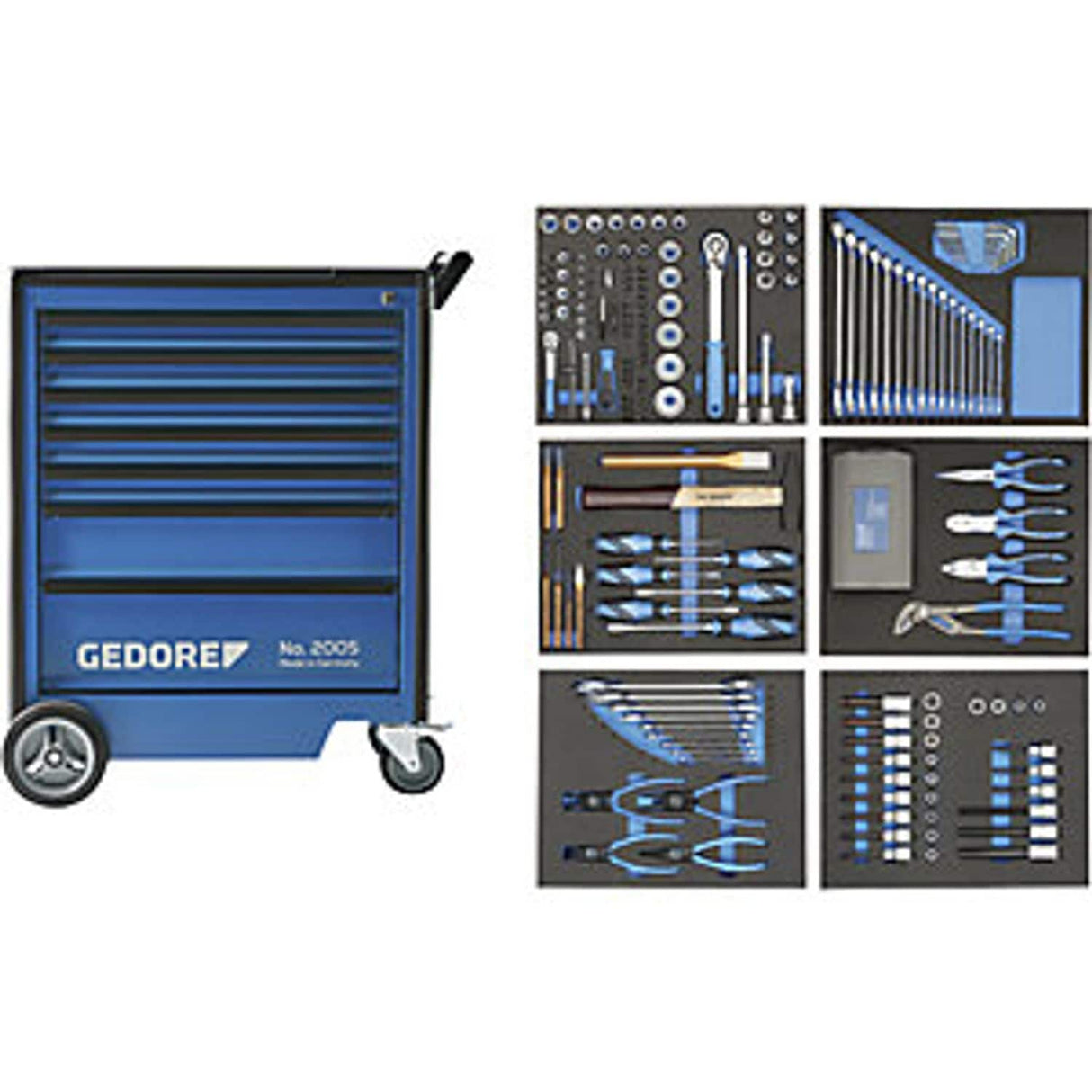Tool Trolley 2005 7 Drawers with 190 Piece Tool Kit HxWxD 1020 x 865 x 605mm