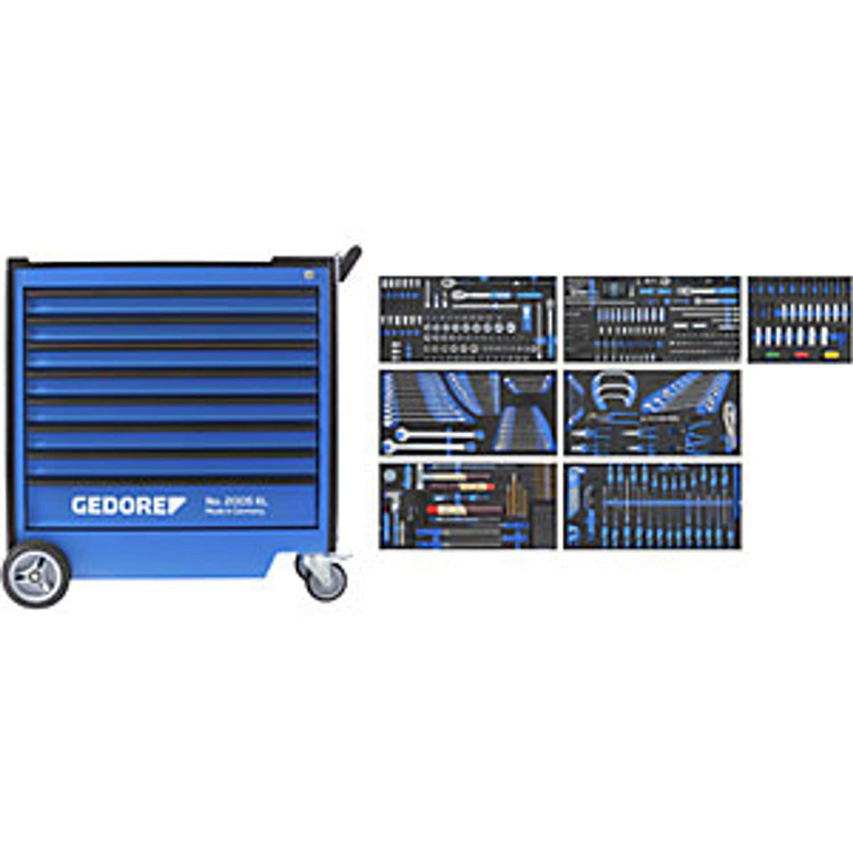 Tool Trolley 2005 8 Drawers with 466 Piece Automotive Tool Kit HxWxD 1020 x 1021 x 605mm