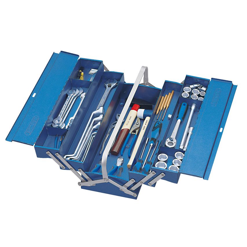 Tool assortment in tool box 68 pcs