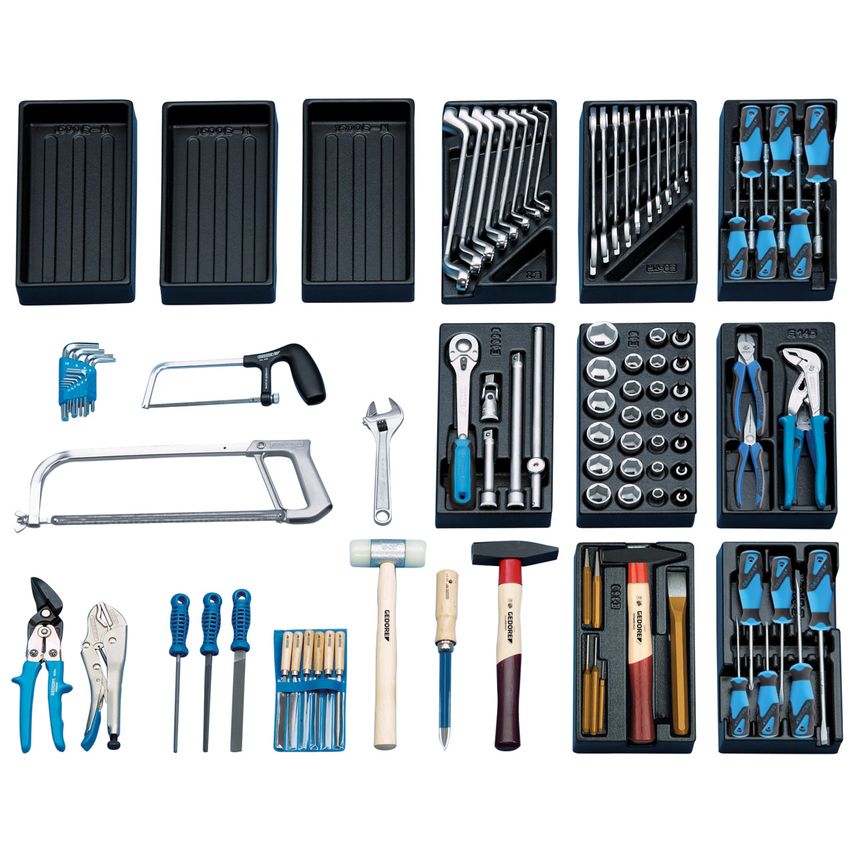Tool cabinet with tool assortment