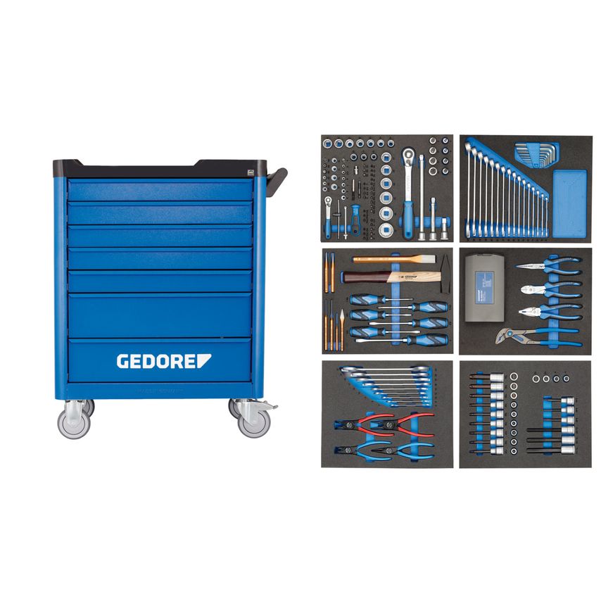 Tool trolley with assortment