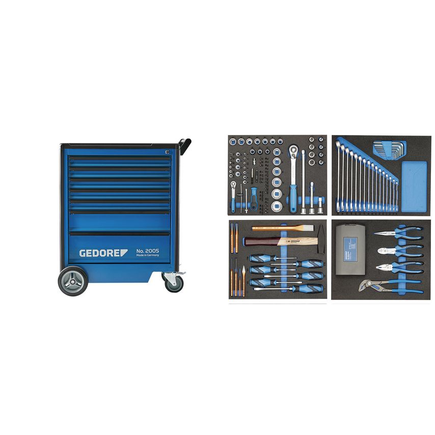 Tool trolley with assortment
