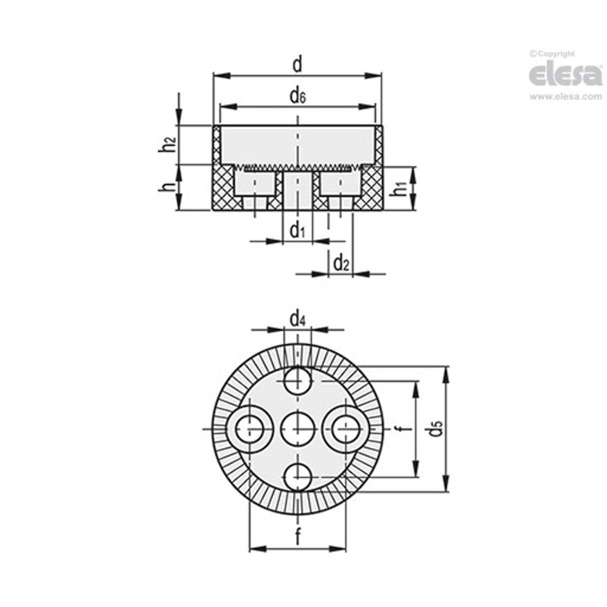 Toothed clamping element-RDB.40-60-CF