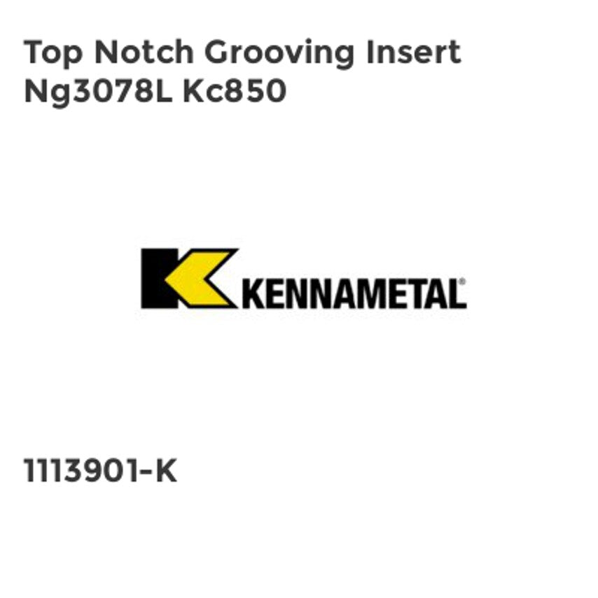 Top Notch Grooving Insert Ng3078L Kc850
