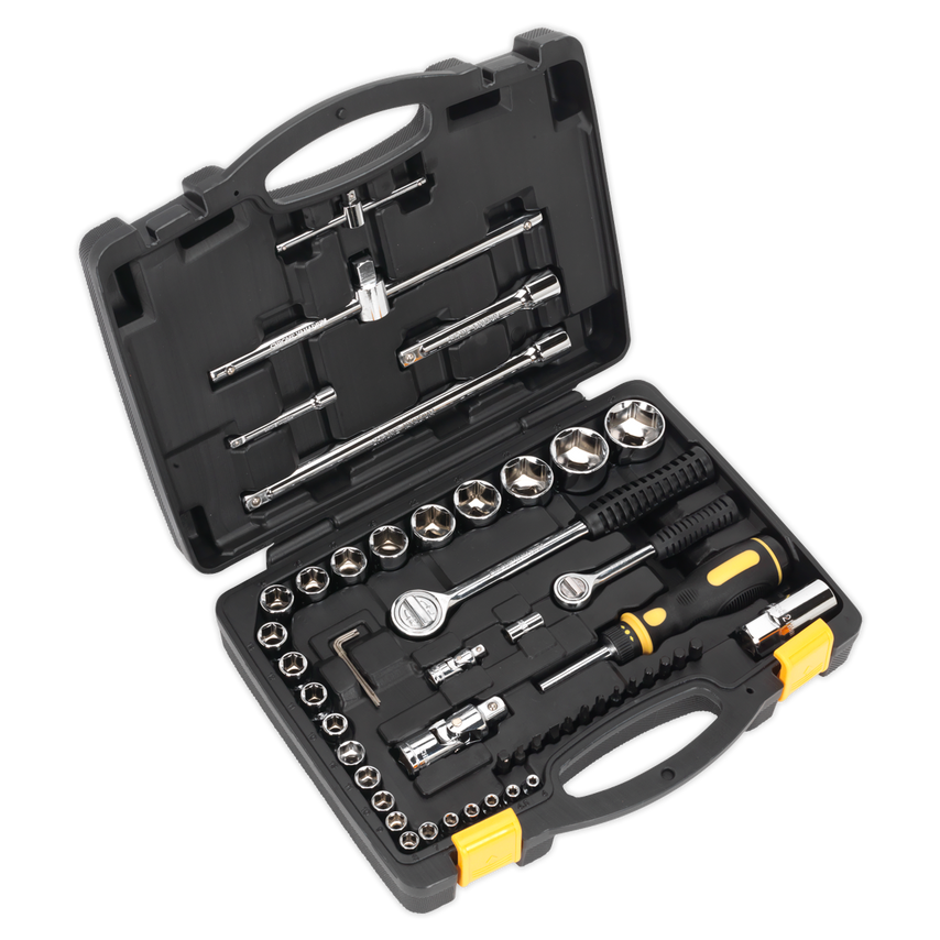 Topchest 5 Drawer with Ball Bearing Slides - Red &230 Piece Tool Kit